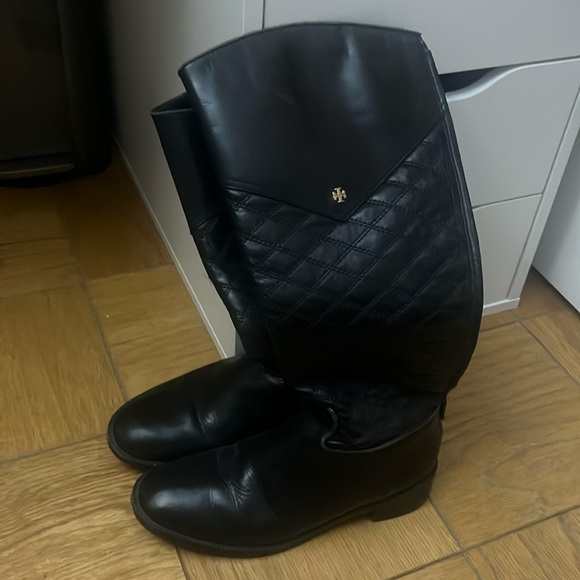 Tory Burch Women’s Black Riding Boots Size 8.5 - Picture 1 of 5